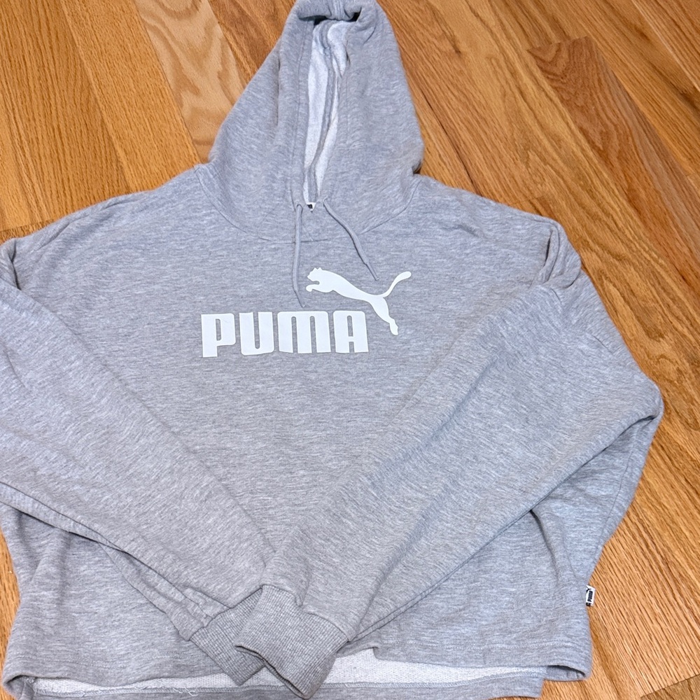 PUMA Men's Light Gray Hoodie